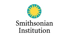 The smithsonian institution logo has a yellow sun in a blue circle