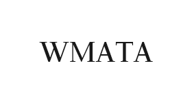 A black and white logo for wmata on a white background.