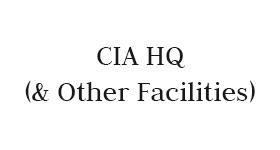 A black and white logo for cia hq and other facilities.