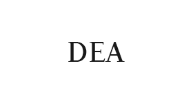 The word dea is on a white background.