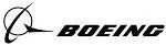 A black and white logo for boeing on a white background.