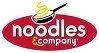A logo for noodles company with a picture of noodles in a pan.