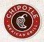 A chipotle logo with a pepper in the middle of it.