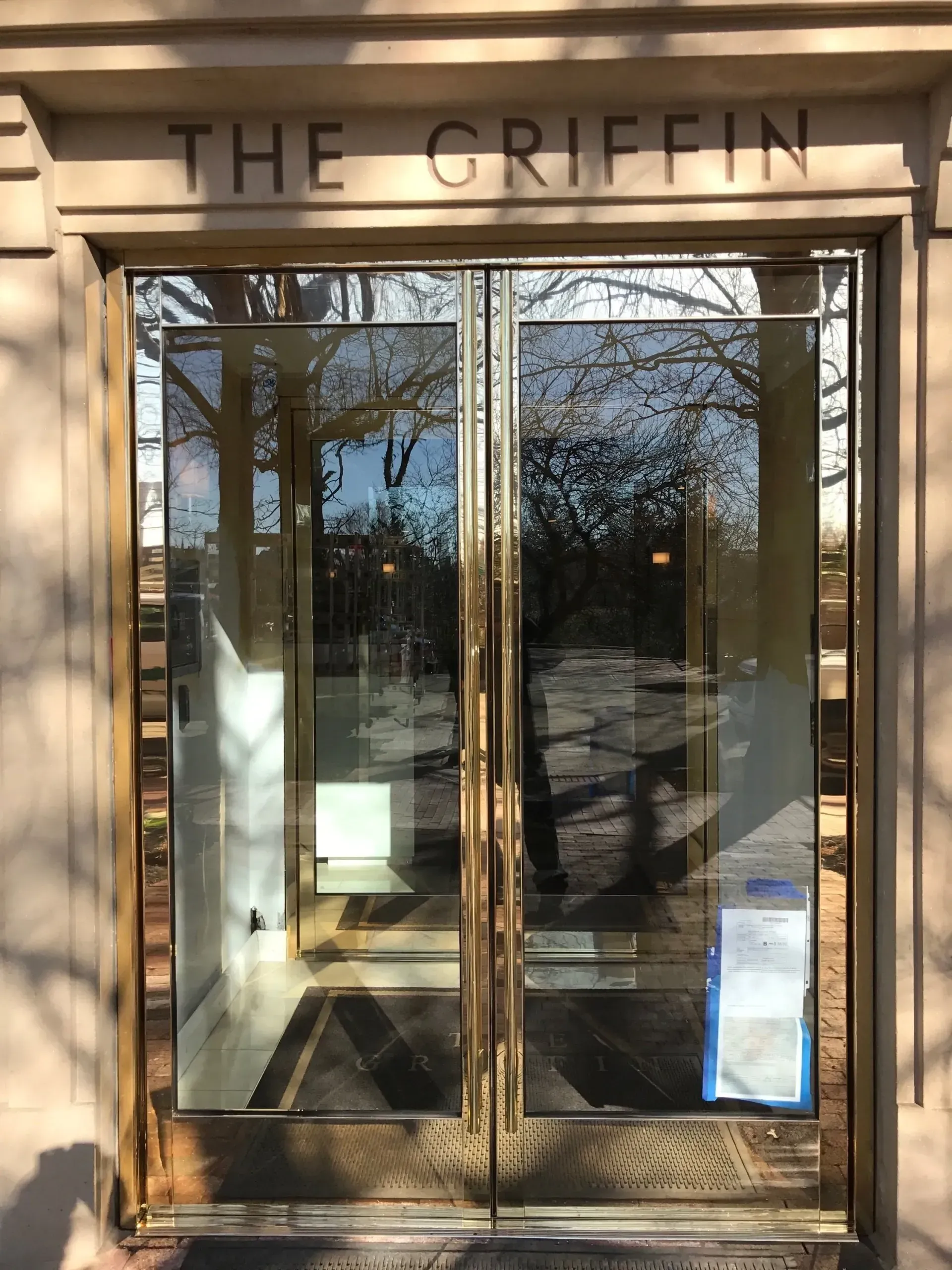 A building with the name the griffin on it