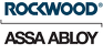 The logo for rockwood assa abloy is shown on a white background.