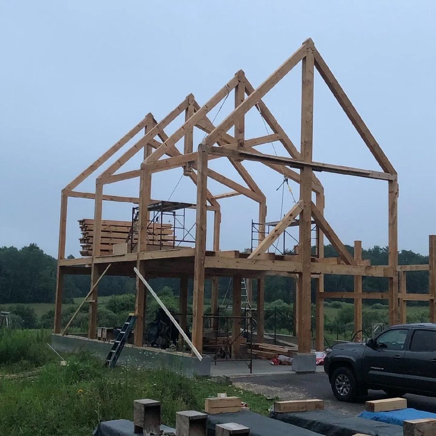 Timber framing photo from Brian Dollof