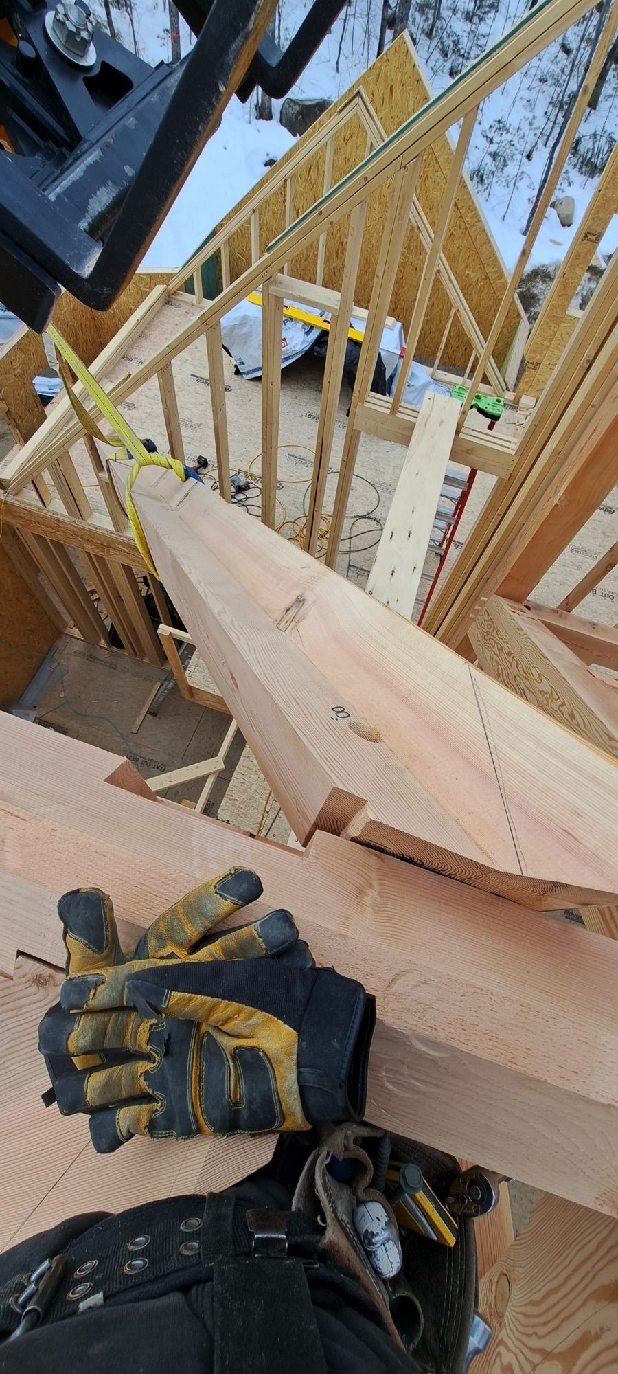 Timber framing photo from Brian Dollof