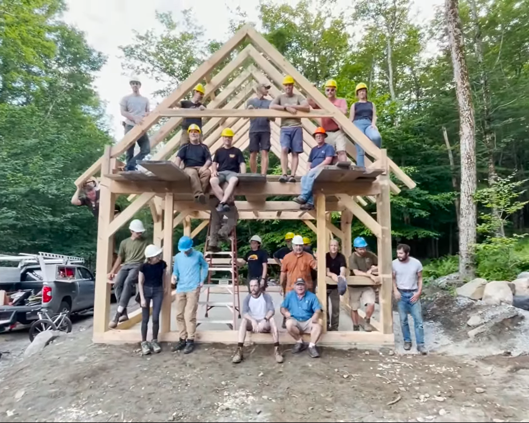 Check out this inside video about a timber framing class at The Heartwood School1