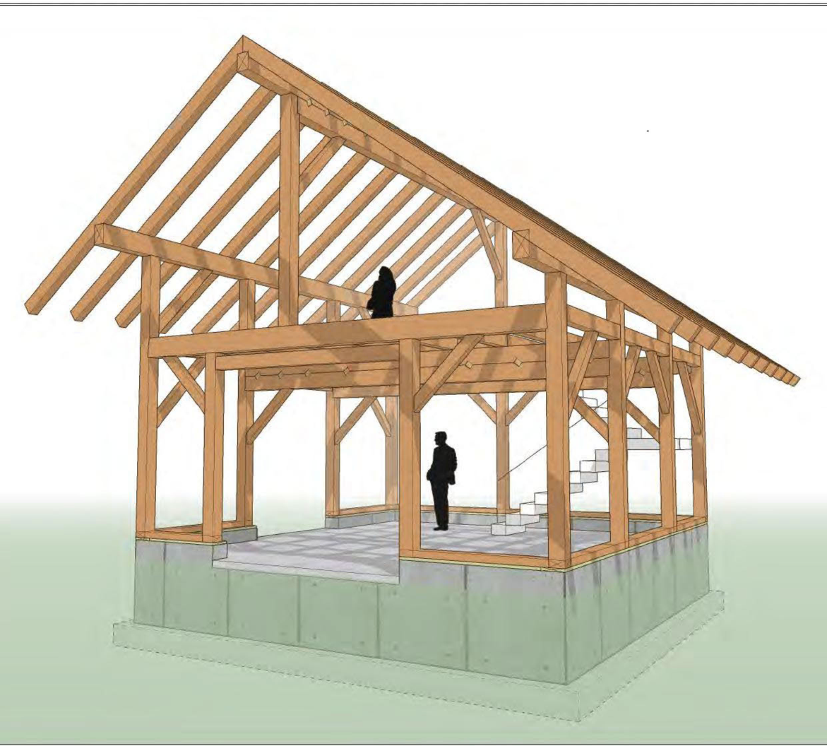 12' X 16' Dutch timber framed cabin for sale. Traditional wooden joinery used.