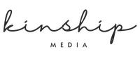Kinship Media logo in cursive font.
