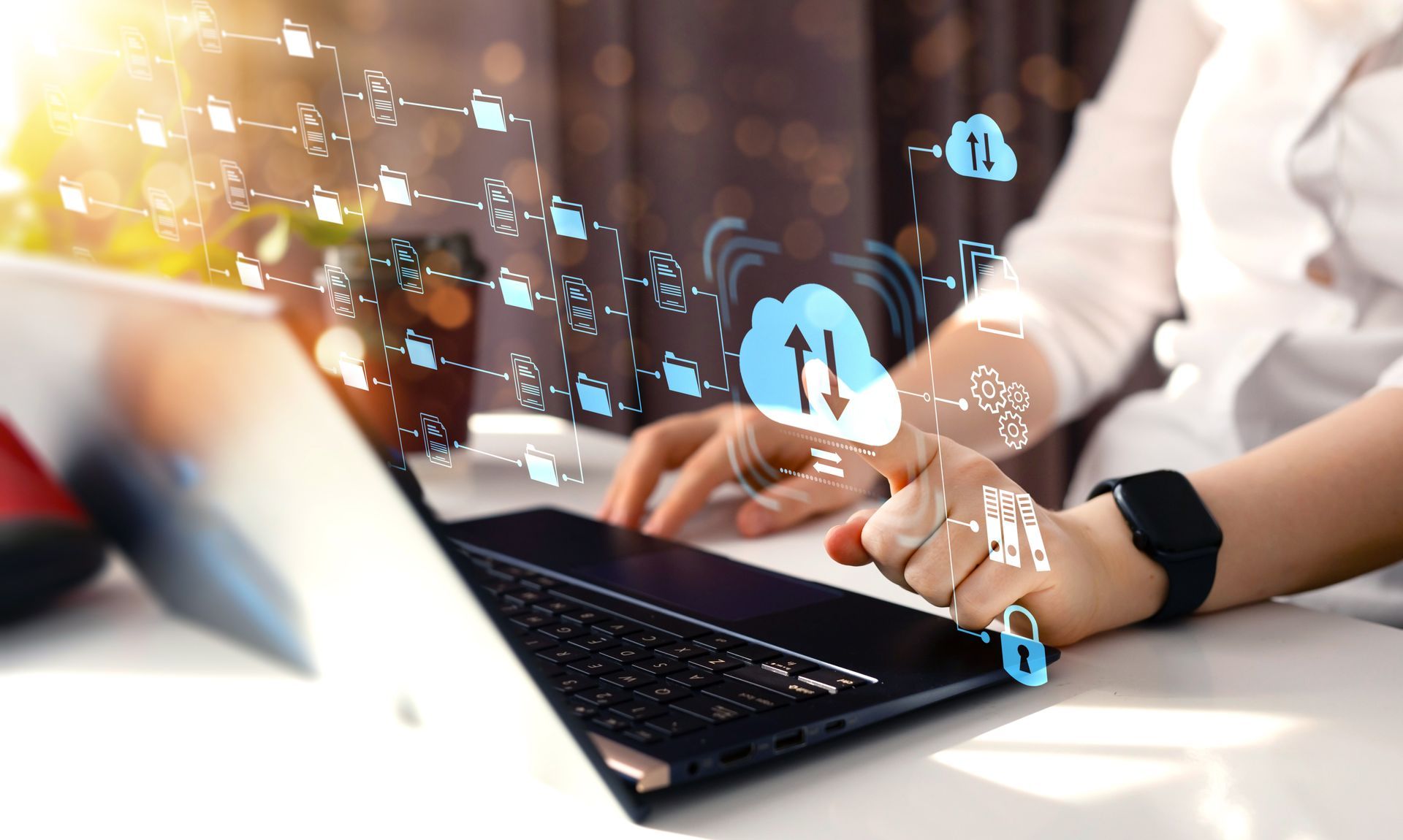 A Person is Typing on a Laptop Computer — Computers NQ in Aitkenvale, QLD