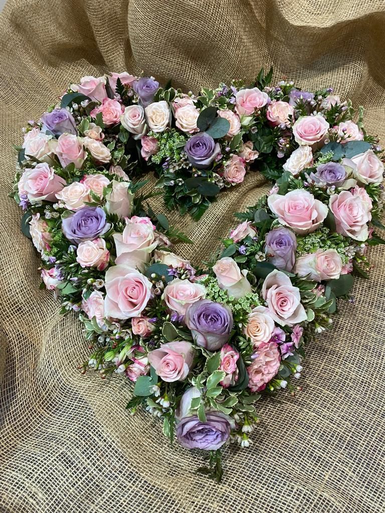 Lilac & Pink Rose open heart - HC8- £295