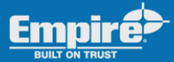 Empire built on trust logo on a blue background