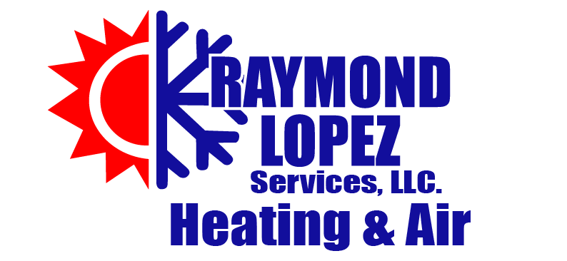 The logo for raymond lopez services llc heating and air