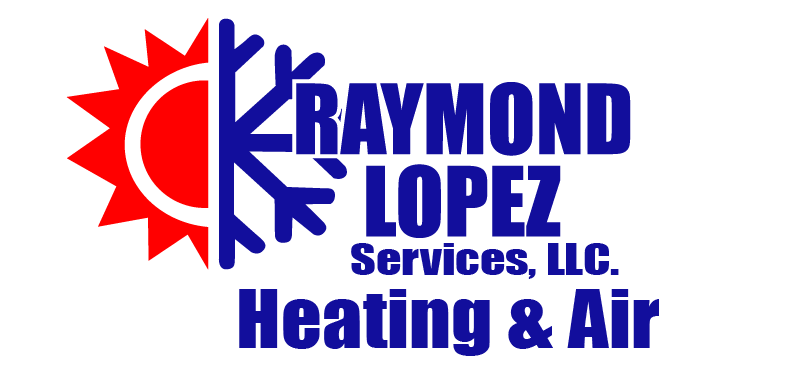 The logo for raymond lopez services llc heating and air