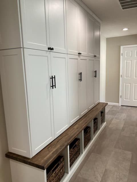 Custom White Cabinets Side