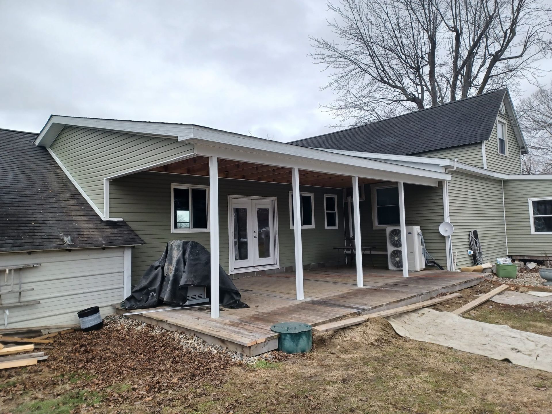 Grey House Renovation Frontyard