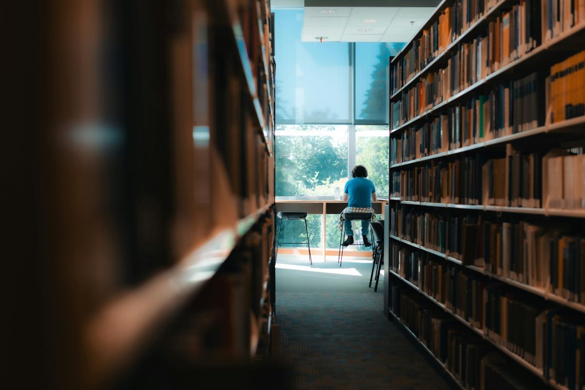 person working in st kilda library