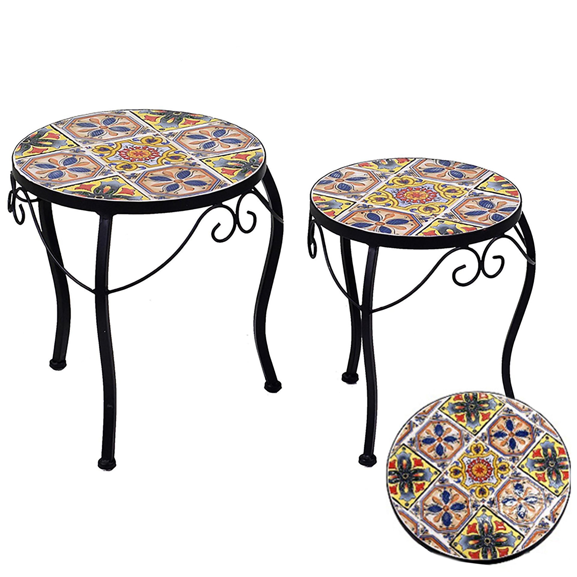 tavolini in ferro per giardino