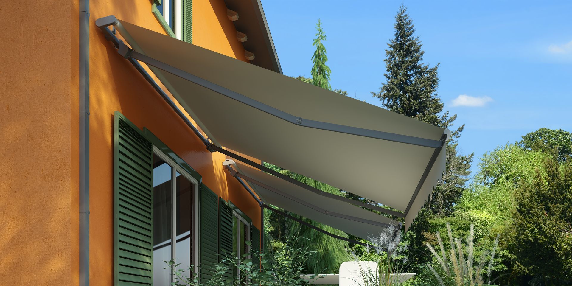 tende a bracci bianche