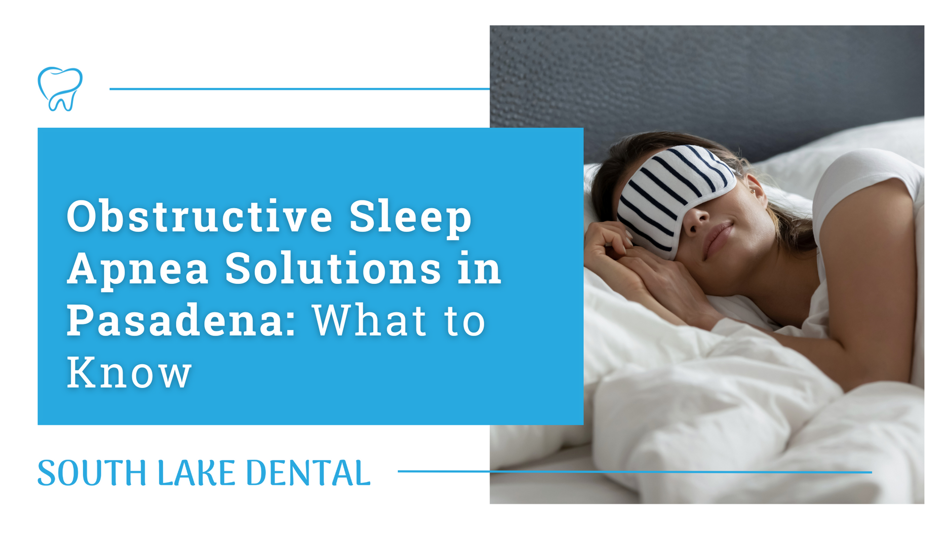 A woman is sleeping in a bed with a sleep mask on her eyes.