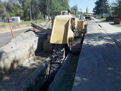 Trenching services at work in Filer, ID, near Twin Falls, ID