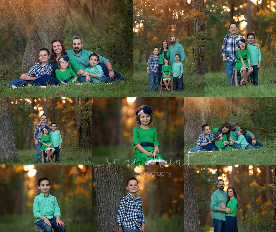 Gorgeous family in green — Pearland, TX — Sara Hunt Photography