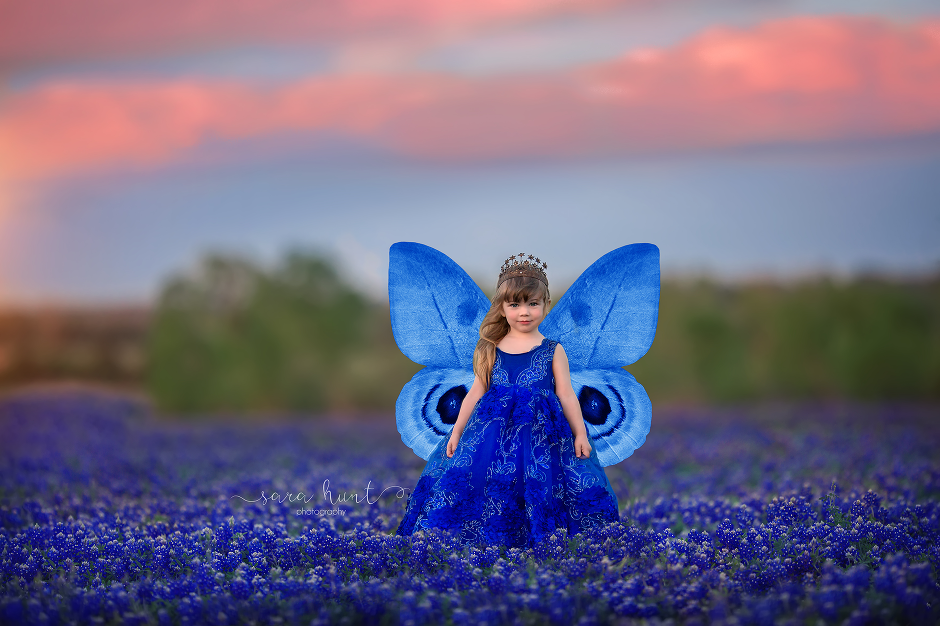 Girl with a butterfly wings — Pearland, TX — Sara Hunt Photography