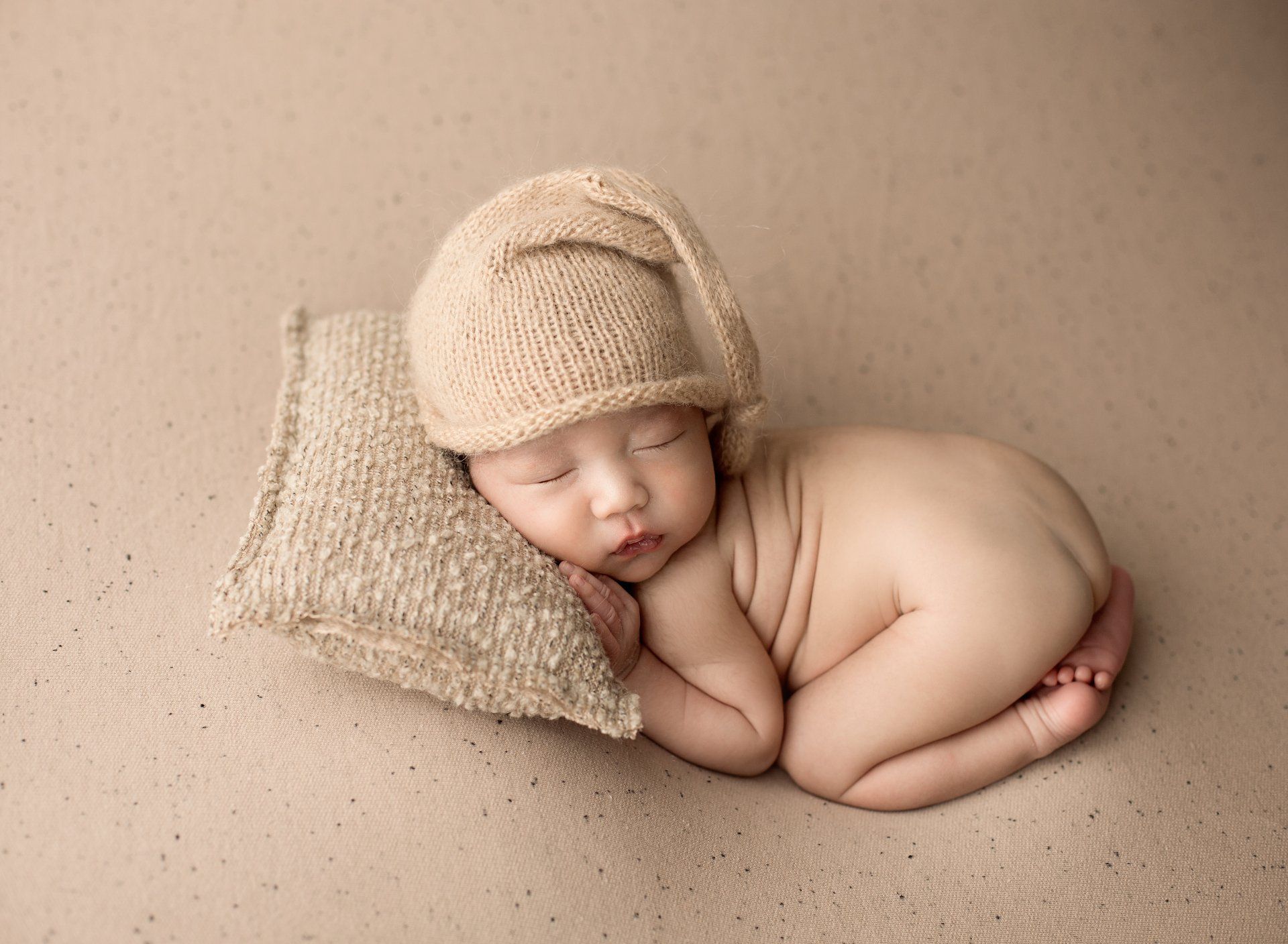 Baby surrounded by white cloth — Pearland, TX — Sara Hunt Photography
