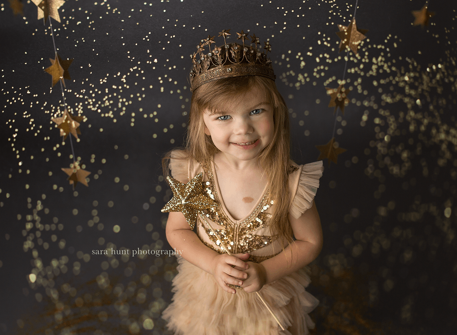 Sparkly pretty princess wearing crown — Pearland, TX — Sara Hunt Photography