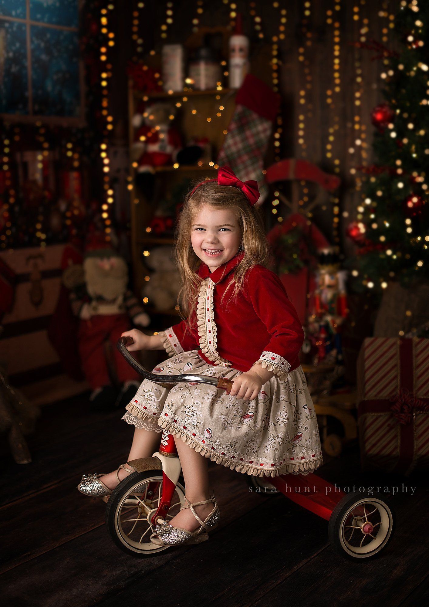 Little girl happily riding a bicycle — Pearland, TX — Sara Hunt Photography