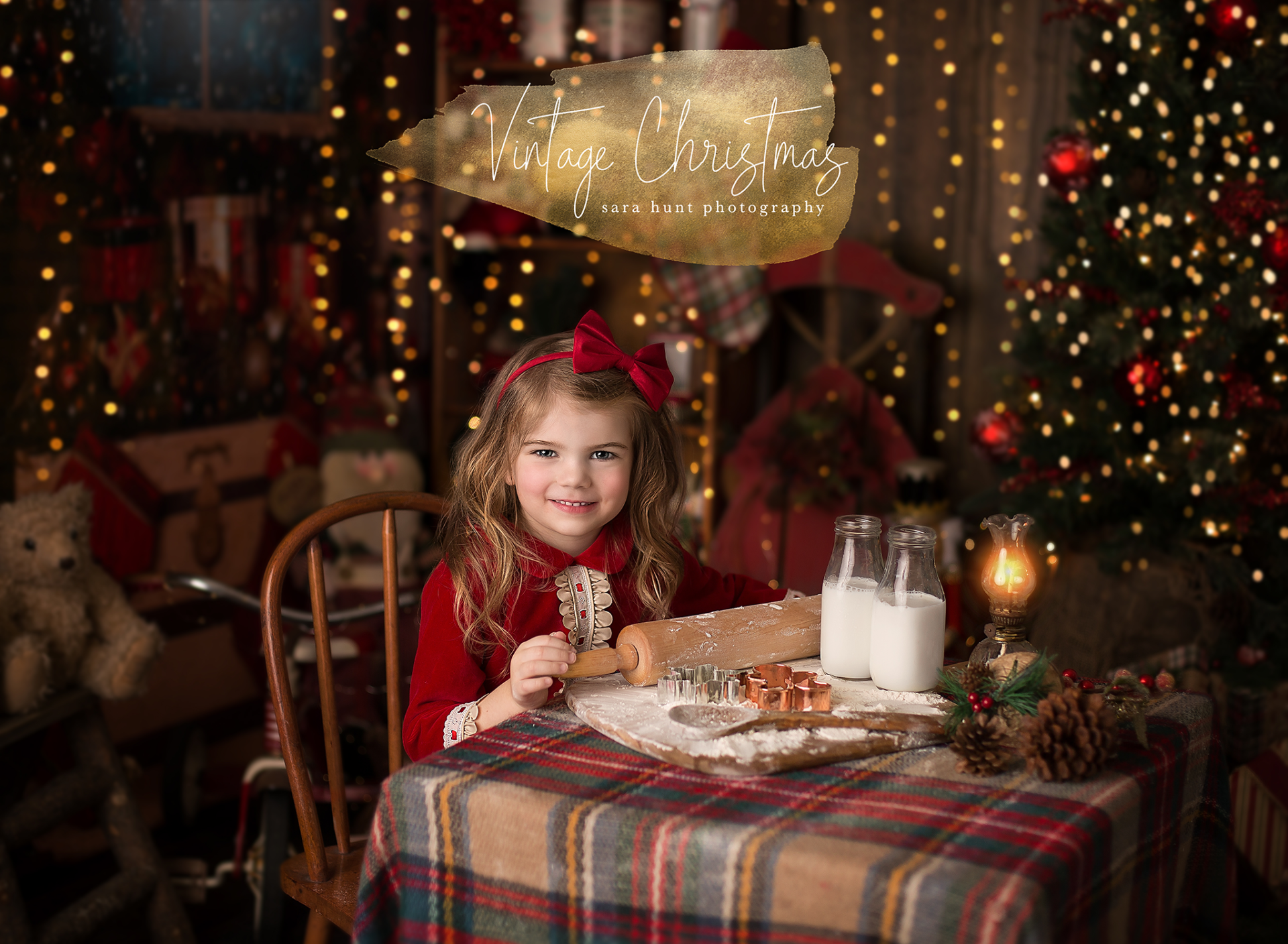 Girl with rolling pin in front of her — Pearland, TX — Sara Hunt Photography