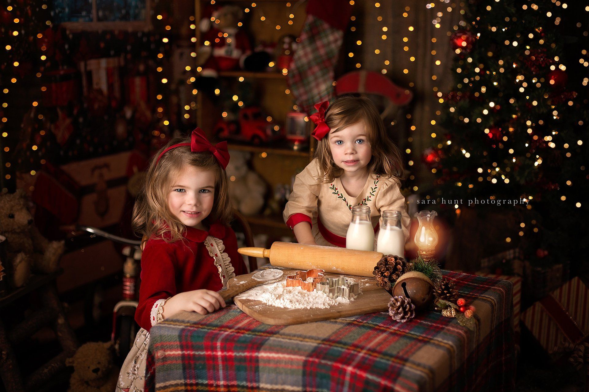 Baking ingredients in front of the girls — Pearland, TX — Sara Hunt Photography