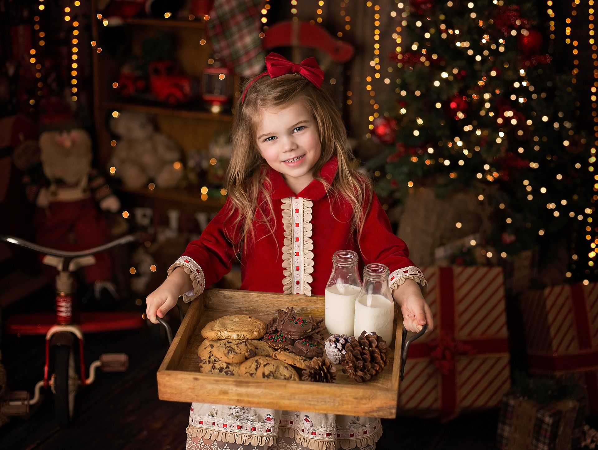 Little girl holding a box of cookies — Pearland, TX — Sara Hunt Photography