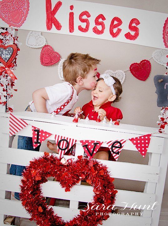 Sara Hunt's Mr. Valentine Photo — Young Boy Kisses Baby Girl Enjoying in Pearland, TX Sara Hunt's Mr. Valentine Photo — Young Boy Kisses Baby Girl Enjoying in Pearland, TX
