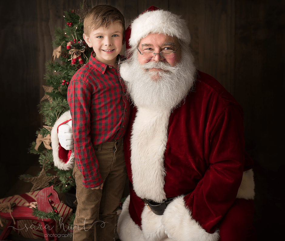 Boy and Santa — Pearland, TX — Sara Hunt Photography