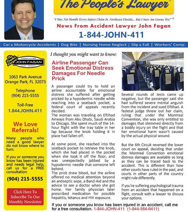 A flyer for the people 's lawyer with a picture of a man