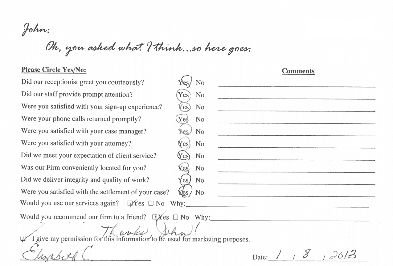 A black and white checklist with a signature on it.