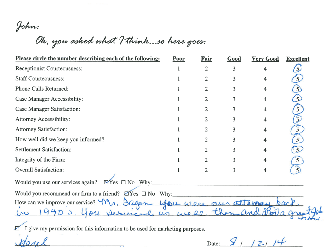 A sheet of paper that says john on it