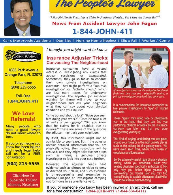 A flyer for the people 's lawyer with a picture of a man