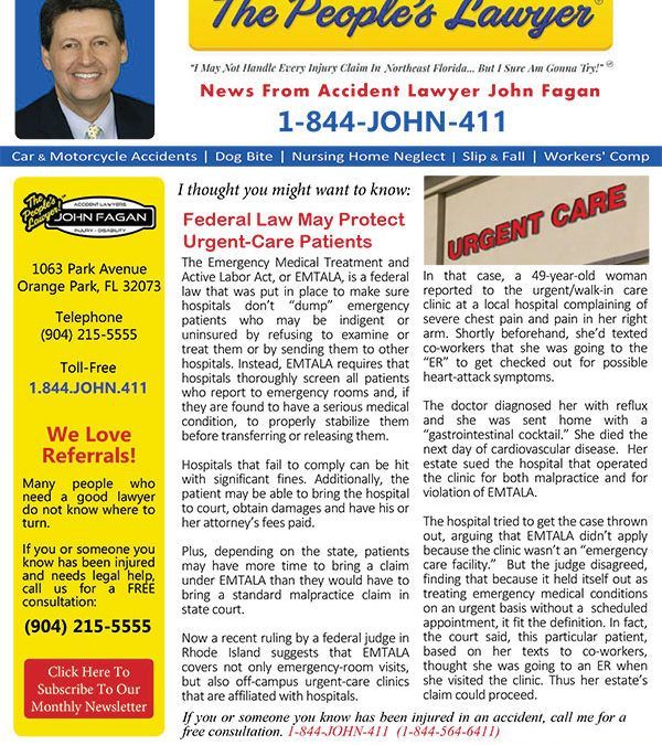 A flyer for the people 's lawyer with a picture of a man