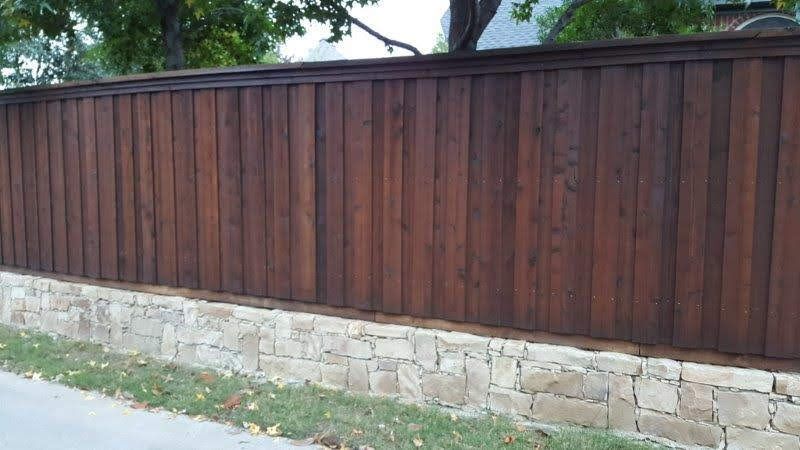stain with retaining wall