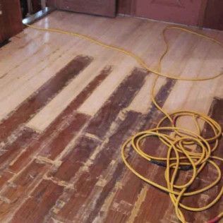 A Yellow Power Cord is Laying on a Wooden Floor