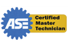A logo for a certified master technician.