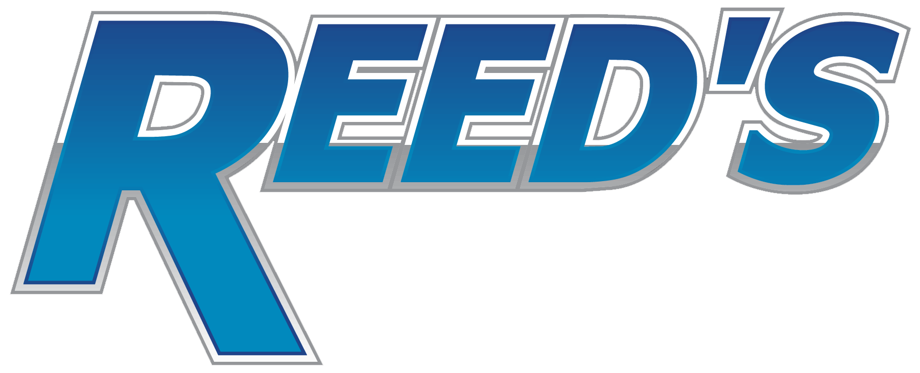 The reed 's logo is blue and white on a white background.