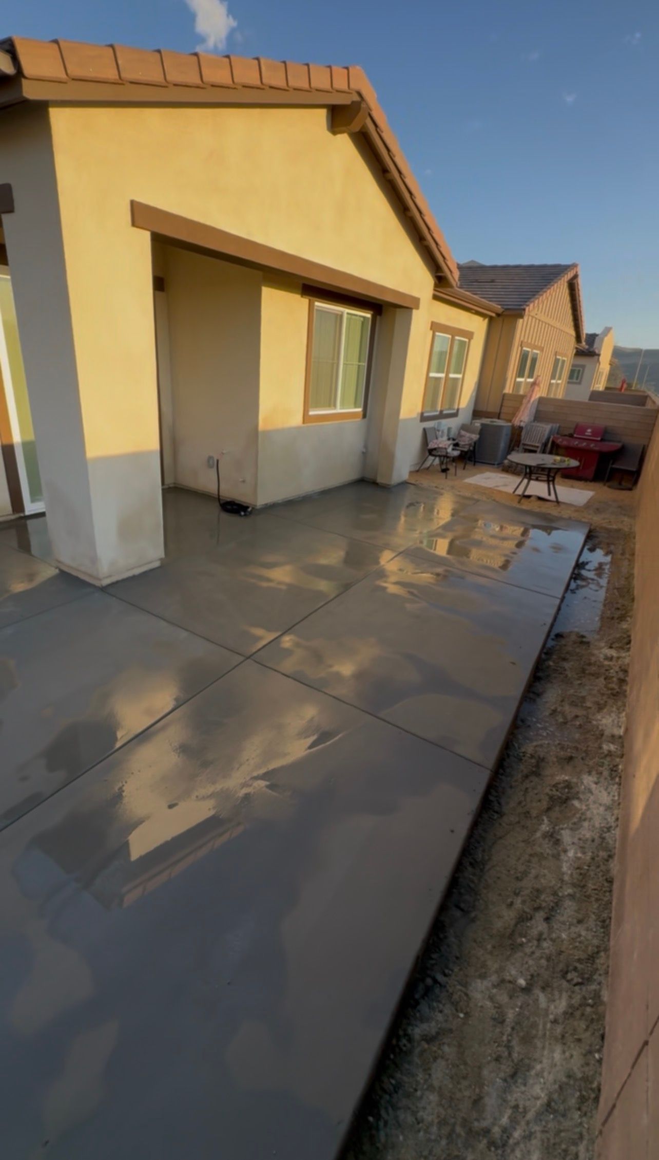 Residential concrete installation showcasing quality craftsmanship and decorative finishes.