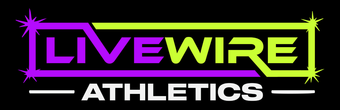 A neon sign that says livewire athletics on a black background.