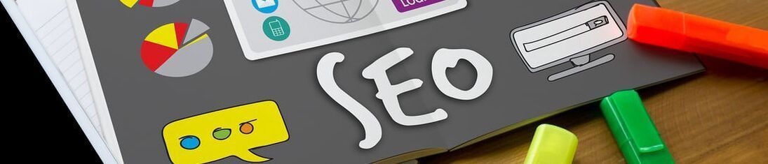 Graphical representation of SEO using cut outs on paper