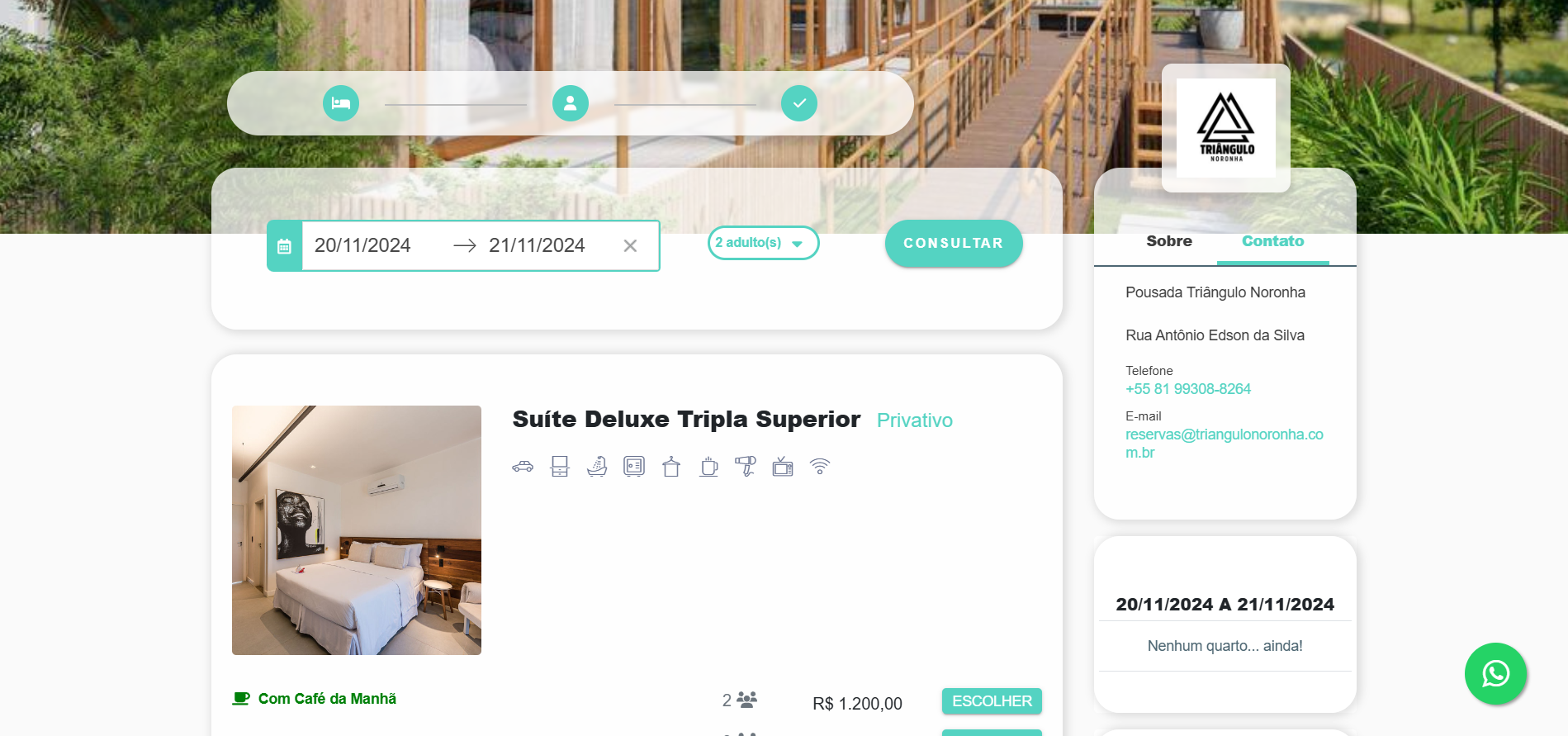 Sistema de hotelaria - Motor de Reservas