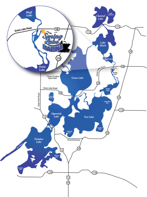 Chain Of Lakes Illinois Map Spring Lake Marina & Rv Park | Boat Rental Near Me | Antioch, Il